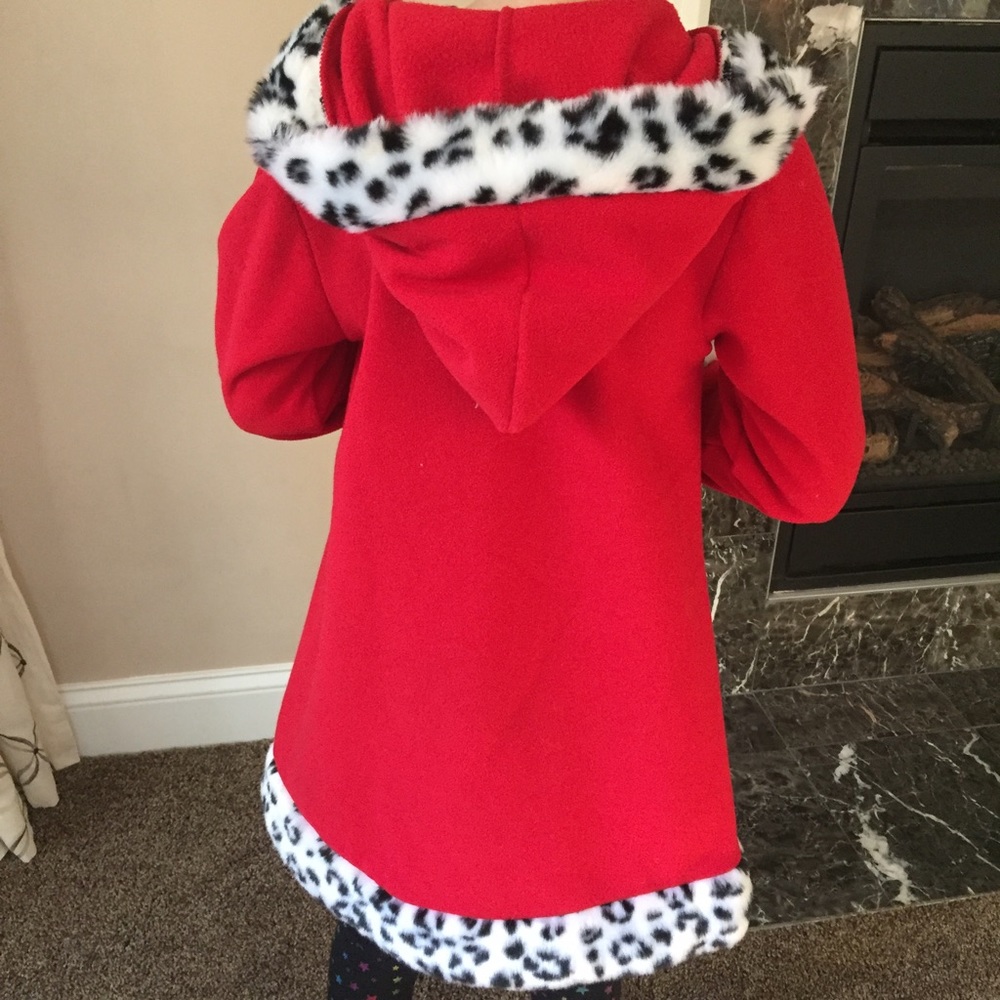 Girls Red Coat with fur